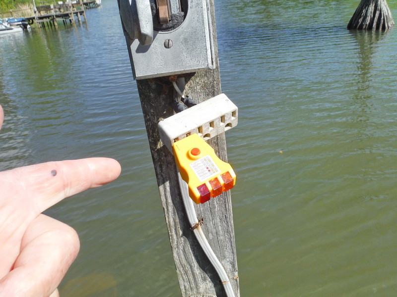 Redneck outlet install on dock